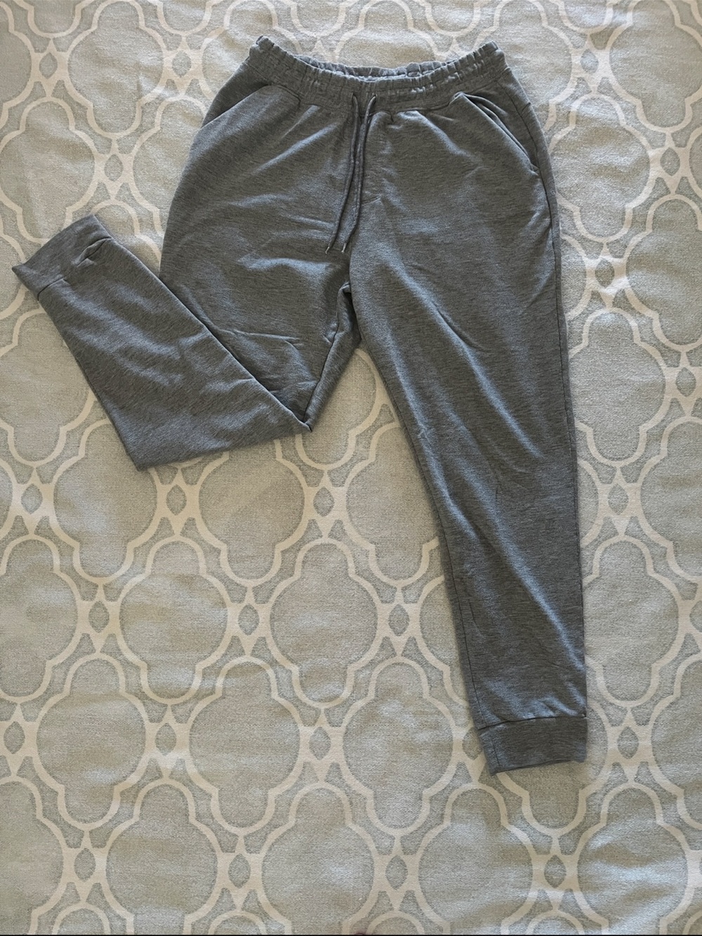 Athletic Works Heather Gray Jogger Sweatpants with Drawstring
